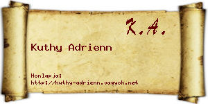 Kuthy Adrienn névjegykártya